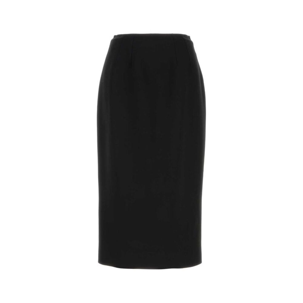 Dolce & Gabbana Women Black Wool Skirt